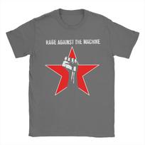 Rage Against the Machine T Shirts for Men 100% Cotton Unique T-Shirt Round Neck  Tee Shirt Short Sleeve Clothes Big Size XXXXL red