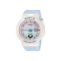 CASIO Date BABY-G BGA-250-7A3 Watch, Brand, Women's/Kids/Girls' Watch, Analog-Digital, Calendar, Waterproof, Pink/Blue white