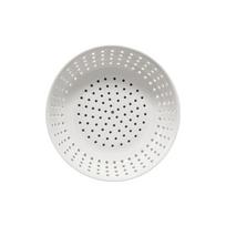 Porcelain Steaming Plate With Coarse Holes For Quick Cooking Great For Family Meals And Baby Food Preparation white