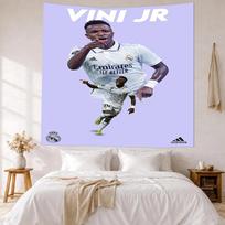 Real Madrid Football Stars Wall Decor Tapestry Art For Pet Memorial Birthdaywedding Party Backdrop Family Gift 180cmx230cm