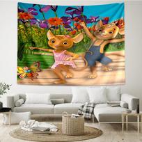 JoNaLu Print Tapestry, Backdrop, Easy Setup, Ideal for Bedroom, Office & Living Room, with Aesthetic Wall Hanging Decor. 130cmx150cm