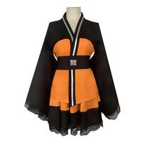 Genderbent Hyuga & Kakashi Akatsuki Kimono Cosplay Costume L black