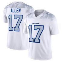 New Men Buffalo Bills #17 Josh Allen Jersey White V Neck Name Number Short Sleeve Sports Game Jersey for Fans  Family Matching 5XL