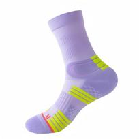 Women's Mid-Calf Odor-Resistant Sports Socks for Autumn/Winter - Tennis, Running, Basketball, Hiking, Badminton, Fitness One Size (36-39) violetinė
