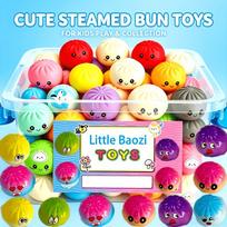 Hot Mini Dumpling Squishy Steamer Mysteries Dumplings Stress Relief Random Color Home Officedesk Partygift Dumpling Squishy 12Pcs red