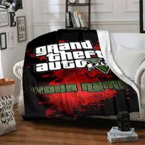 Gta Customize Text Blanket Cozy Personalized Blanket Soft & Cozy Great for Seaside Picnics Couch Bedding Four Seasons Universal 100cmx150cm
