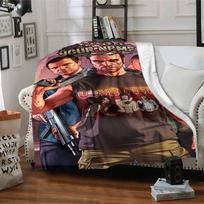 Gta Customize Text Blanket Cozy Personalized Blanket Soft & Cozy Great for Seaside Picnics Couch Bedding Four Seasons Universal 130cmx150cm
