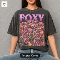 Foxy Five Nights At Freddy's Scary Animatronic Shirt, Comfort Colors Unisex ID 3XL brown