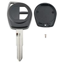 2 Buttons Auto Car Key Fob Case Shell Replacement Remote Cover with HU87 Blade Fit for SUZUKI IGNIS ALTO SX4 VAUXHALL AGILA TOY43 no Button gray