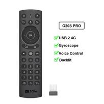 G20S PRO Smart Voice Remote Control 2.4G Wireless Backlit BT5.0 Air Mouse Gyroscope IR Learning For Android TV Box G20 BTS Plus