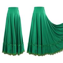 Moteriški salės šokių, flamenco šokio sijonai, lyriniai, plačiai krintantys maxi sijonai, baleto, klasikiniai, etninio šokio pasirodymų kostiumai 4XL