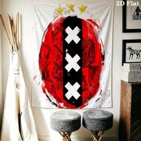 AFC Ajax logo Wall Hanging Printed Fabric Blanket Decorative Tapestries for Bedroom Living Room Home Decor 130cm x 150cm