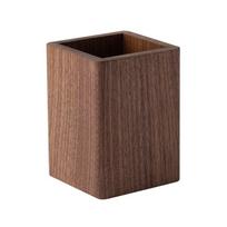 Simple Hickory Wood Pen Holder Beech Makeup Brush Organizer  Office/School Supplies Walnut Wood brown