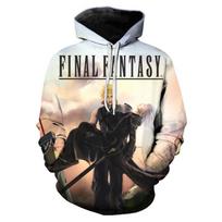 2026 New Anime Game Hooded Sweatshirts Final Fantasy VII Cosplay 3D Printed Hoodie Hip Hop Pullover Sport Casual Hoodies 6XL auksas