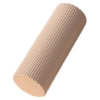 Gym Fitness Roller EVA Foam for Yoga Pilates, Textured Muscle Massage Roller, Myofascial Release Back Pain Physical Therapy Deep Tissue Massager, Home 30cm beige