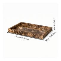 Marble Vanity Tray Rectangular Bathroom Low-Profile for Bedside kava