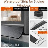 Ainproof Water Backflow Window Water Blocking Bar Sealing Function Window Edge Waterproof Waterproof Baffle Rubber