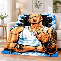 Eminem Flannel Throw Blanket Soft Warm Cozy For Sofa Bed Indoor Home Bedroom Use 130cmx150cm