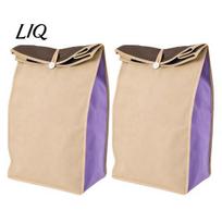 Breathable Non-woven Food Storage Containers Self Sealing Potato Bag, Roll Top Closures Reusable Root Vegetable Keeper Organizer, Large Capacity 2pcs