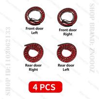 Q55 12PCS Car Door Seal Strip Rubber Double Layer Sealing Protector Soundproof Strip Dustproof Seal Strip For Tesla Model S 3 X Y