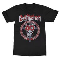 Destruction 40 Years Band T-Shirt 100% Cotton Graphic Tee Men Women Summer Streetwear Top L gray