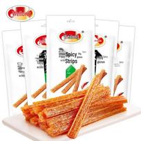 Weilong Da Mianjin Mala Spicy Strips 65g - Nostalgic Childhood Snack 65g - 30 packs