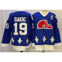 Vintažiniai NHL ledo ritulio marškinėliai Quebec Nordiques 19 Gretzky stiliaus medvilnės mišinio treniruočių uniforma vyrams XXXL 56 cm blue