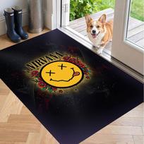Soft Floor Carpet Nirvana Pattern Area Rug Decorative Mat For Home Room Decoration 60cmx90cm white