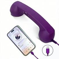 su mikrofonu telefono ragelis telefono stiliaus rankinis mobiliojo telefono imtuvas violetinė