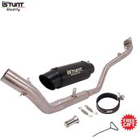For CFMOTO NK250 NK250SR 300NK NK300 300SS NK300SR Motorcycle Exhaust Full System Escape Moto Front Pipe Carbon Fiber Muffler B