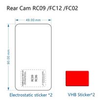 for 70mai Rear Cam RC06 / RC09 / FC12 / FC02 Film and Static Stickers for 70mai FC12 Rear Cam film holder