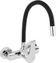 Flexible black wall-mounted sink tap 75670 FALA
