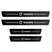 Anglies pluošto durų slenksčių apsauga Vinilinė Anti-Scratch slenksčio lipdukas Volvo XC60 XC90 S60 V60 XC40 C40 S90 V90 V40 XC70 Volvo black