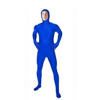 24 Zentai Invisible Jumpsuit Cosplay Costume Bodysuits Halloween Carnival Skin Tight Suit Spandex Stretch Disappearing Jumpsuit 180cm blue