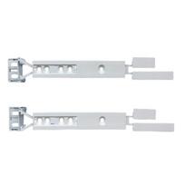 Built-in Fridge Door Sliding Guide 1 Set Heavy Duty Wear Resistant Slide Rail Kit for Home Kitchen Refrigerator Replacement Parts 2 slide rails white