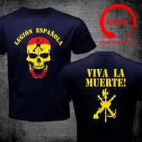 Legion Espanola Viva La Muerta Spanish Foreign Legion Tshirt Summer Cotton Short Sleeve Unisex T Shirt Oversized Streetwear Shirt 4XL yellow