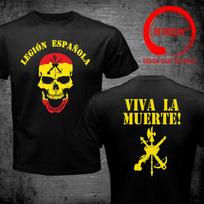 Legion Espanola Viva La Muerta Spanish Foreign Legion Tshirt Summer Cotton Short Sleeve Unisex T Shirt Oversized Streetwear Shirt 4XL black