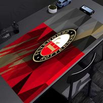 Feyenoord Rotterdam logotipas Pelės kilimėlis - Neslystantis guminis pagrindas, Lygus paviršius darbui, žaidimams, biurui ir namams, Stalo pelės kilimėlis 30cmx60cm