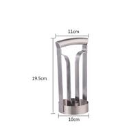 JUSTINLAU Stainless Steel Pineapple Peeler Cutter Meat Extractor Cut Corer Remover Machine Home Kitchen Slicer Fruit Tool 4 Large gray