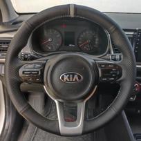 Individualus automobilio vairo užvalkalas 100% tinka Kia Rio Rio5 K2 Picanto Morning 2017-2019 Automobilio interjero aksesuarai Vairo apvyniojimas Green Thread