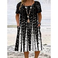 Didelio dydžio elegantiška suknelė didelio dydžio drabužiai 8XL black