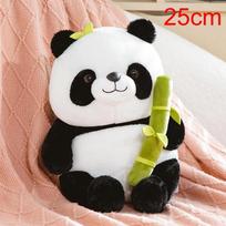 2 In 1 Cute Bamboo Tube Panda Plush Toy Kawaii Stuffed Livelike Panda Hug Bamboo Plushie Doll Pillow for Kids Birthday Xmas Gift black