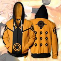 Anime Naruto Rei Akatsuki Spausdinti Užtrauktuku Užsegami Džemperiai su Gaubtu Anime Džemperiai Anime Cosplay Dideli Dydžiai M geltona