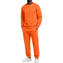Unisex laisvalaikio sportinis kostiumas vyrams ir moterims, laisvo kirpimo kaklaraištis ir kelnės, 2 dalių komplektas XL oranžinė