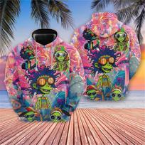 Harajuku mados svetimų grafikos džemperiai Trippy grybų Y2k gobtuvai vyrams Drabužiai Animacinis berniukas megztiniai Hip Hop UFO gobtuvas XL pink