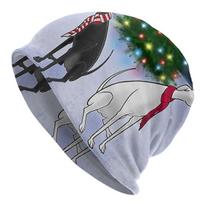 Škotijos terjeras žiūri į drugelį Beanie kapotas Mezgimo kepurės Unisex Moterys Škotijos Šuo Šiltos Žieminės Kaukolės Pupelės Kepurės One Size black