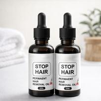 Stop Hair Hair Growth Inhibitor Oil 30ml | Post Hair Removal Body Oil for Face, Arms, Legs & Body | Moisturizing Skin Care Formula for Women & Me black