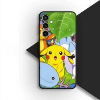 P-Pokemons GO Gengar P-Pikachus Phone Case for Samsung Galaxy S20 S22 S21 FE Ultra Plus A07 A17 A15 A16 A25 A57 A37 Cover Galaxy A57 green