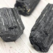 SEREIN Natural Black Tourmaline Raw Stone Healing Crystal Rough Stones for Manifestation, Meditation and Spiritual Energy Cleansing Ideal for Hom gray