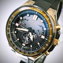 [NAUDOTAS]ASTRON GPS Seiko Astron Saulės laikrodis Juodas x Auksinis su Dėžute ir Priedais VeikiantisSEIKO 8X53-0BB0-2 Vyriškas, Tonas, gray